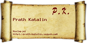 Prath Katalin névjegykártya